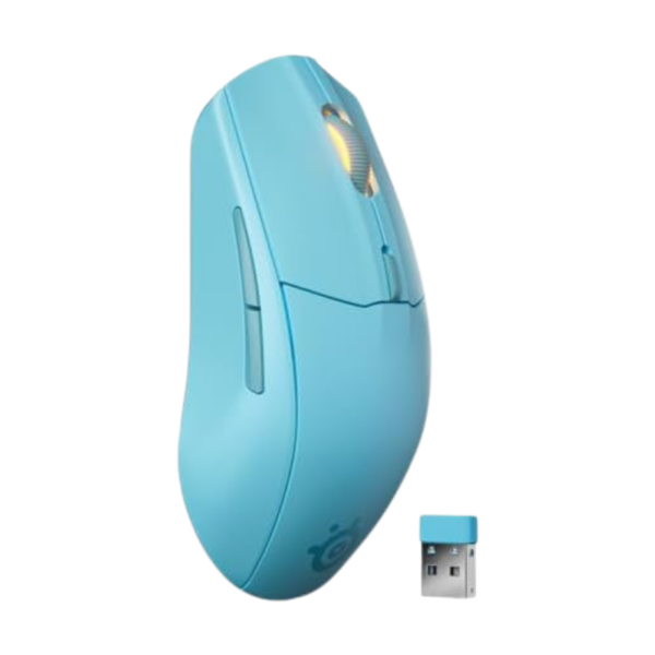 SteelSeries Rival 3 Wireless Gen 2 Gaming Mouse – 2.4 GHz and Bluetooth – 18,000 DPI TrueMove Air Optical Sensor – 60 Million Clicks Guaranteed – Ultra-Lightweight – PTFE Feet – Aqua