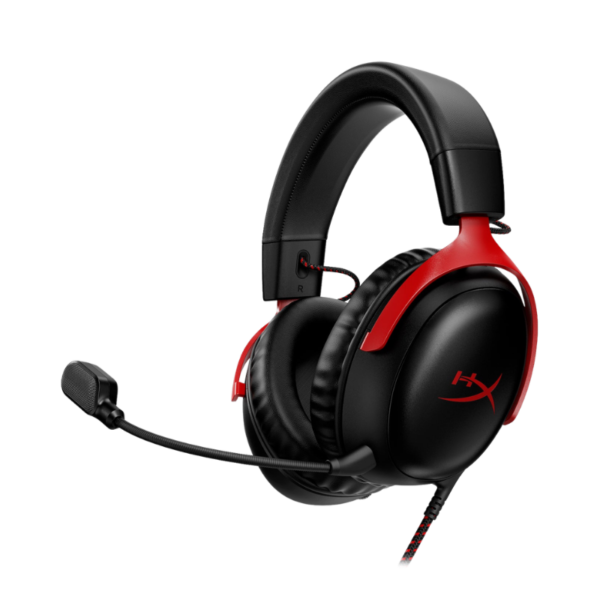 HyperX Cloud III – Wired Gaming Headset, PC, PS5, Xbox Series X|S, Angled 53mm Drivers, DTS, Memory Foam, Sturdy Frame, Ultra-Clear 10mm Microphone, USB-C, USB-A, 3.5mm