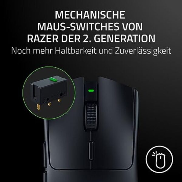 Second image of Razer Viper V3 HyperSpeed ​​- Wireless Esports Gaming Mouse - Focus Pro 30K DPI Sensor - Up to 280 hours battery life, 2nd Generation Mechanical Mouse Switches - 4000Hz wireless polling rate - PC/Mac | Black