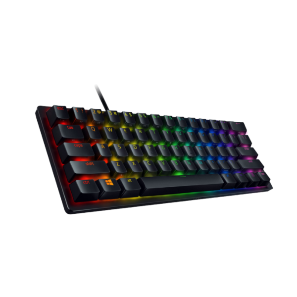 Razer Huntsman Mini (Red Switch) - Compact 60% Gaming Keyboard (Linear Optical-Mechanical Switches, Doubleshot PBT Keycaps, Detachable USB-C Cable) QWERTZ German Layout | Black