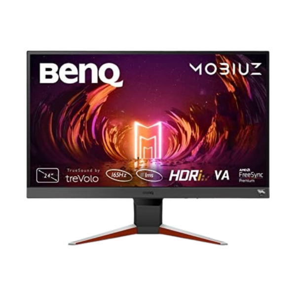 BenQ MOBIUZ EX240N 24-inch FHD 1080p Gaming Monitor, 165Hz, 1ms MPRT, AMD FreeSync Premium, Gaming Color Modes, HDRi Technology, HDR10, Light Tuner, Black eQualizer, Integrated Speakers, Eye Care