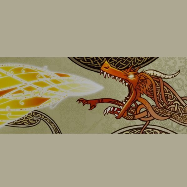 SteelSeries QcK Gaming Mousepad – CS2 Dragon Lore – XXL Size – Fits the Entire Desk – Optimal Tracking and Stability – Optimized for Gaming Sensors – For FPS, Action, and RPG Games