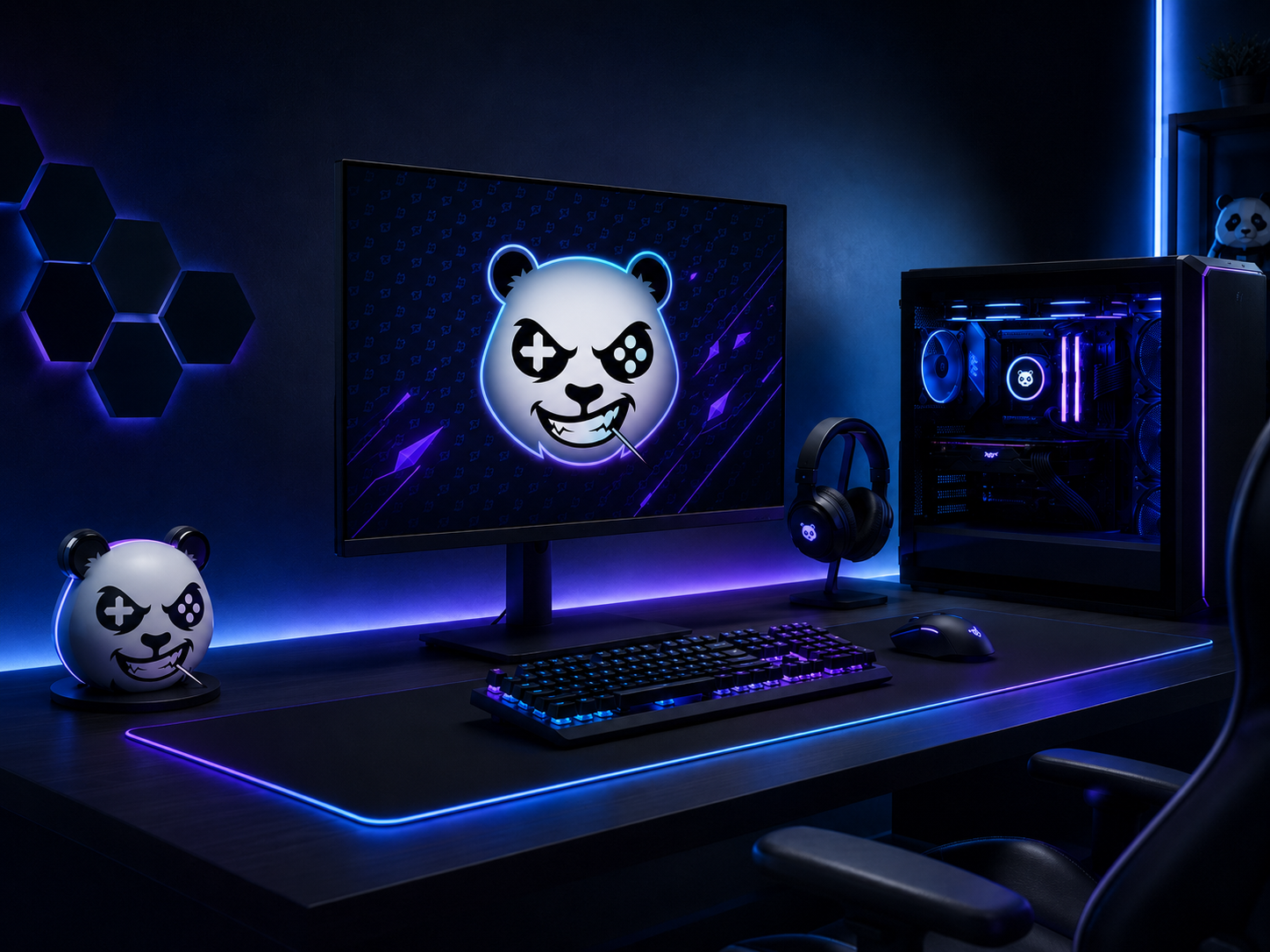 Panda Lab clean gaming setup